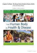 Complete Test Bank - The Human Body in Health & Disease&comma; 8th Ed&period; By Patton&comma; Bell&comma; Thompson&comma; Williamson&period; &lpar;All Chapters 1-25&comma; 100&percnt; Verified Answers&rpar;