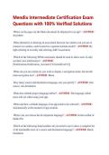 Mendix Intermediate Certification Exam  Questions with 100&percnt; Verified Solutions 