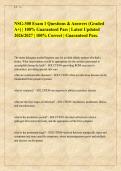 NSG-300 Exam 1 Questions & Answers &lpar;Graded A&plus;&rpar; &vert; 100&percnt; Guaranteed Pass &vert; Latest Updated 2026&sol;2027 &vert; 100&percnt; Correct &vert; Guaranteed Pass&period;