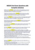 NR599 Final Exam Questions with Complete Solutions