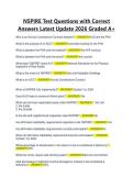 NSPIRE Test Questions with Correct Answers Latest Update 2026 Graded A