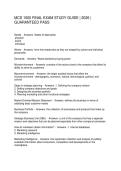 MCS 1000 FINAL EXAM STUDY GUIDE 2026 GUARANTEED PASS
