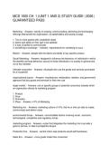 MCS 1000 CH&period; 1 &lpar;UNIT 1 AND 2&rpar; STUDY GUIDE 2026 GUARANTEED PASS
