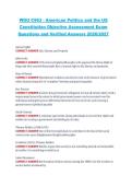WGU C963 &ndash; American Politics and the U&period;S&period; Constitution Objective Assessment Exam&comma; Practice Questions with Verified Answers&comma; 2026&sol;2027