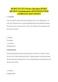 HURST NCLEX Practice Questions HURST REVIEW &lpar;Fundamentals&rpar;-QUESTIONS WITH COMPLETE SOLUTIONS