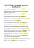 NBHWC Exam Prep Actual Questions and Answers
