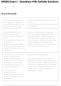 NR302 Exam 1 &ndash; Questions With Definite Solutions