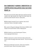 ENA EMERGENCY NURSING ORIENTATION 3&period;0 CERTIFICATION EVALUATION 2026 SUCCESS READY A&plus;