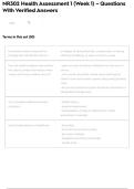 NR302 Health Assessment 1 &lpar;Week 1&rpar; &ndash; Questions With Verified Answers