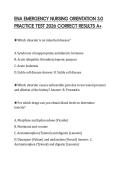 ENA EMERGENCY NURSING ORIENTATION 3&period;0 PRACTICE TEST 2026 CORRECT RESULTS A&plus;