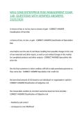 WGU D368 ENTERPRISE RISK MANAGEMENT EXAM 148  QUESTIONS WITH VERIFIED ANSWERS 2025&sol;2026&comma;100&percnt;CORRECT