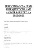 ServiceNow CSA Exam Prep questions and answers GRADED A&plus; 2025-2026