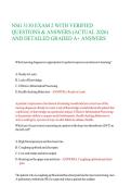 NSG 3130 EXAM 2 WITH VERIFIED QUESTIONS & ANSWERS &lpar;ACTUAL 2026&rpar; AND DETAILED GRADED A&plus; ANSWERS 
