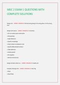 MDC 2 EXAM 1 QUESTIONS WITH COMPLETE SOLUTIONS