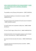 WGU D368 ENTERPRISE RISK MANAGEMENT  EXAM 130 QUESTIONS WITH VERIFIED ANSWERS 2025&sol;2026&comma;100&percnt;CORRECT