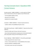 Nursing Concepts Exam 1 Questions With Correct Answers
