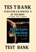 Structure & Function of the Body &ndash; Test Bank&comma; 16th Edition by Patton & Thibodeau&comma; Complete Practice Questions and Answers