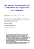 NBCE Acupuncture &lpar;Acup&rpar; Actual Practice Exam & Board Certification Prep&colon; Complete Questions with Verified Answers