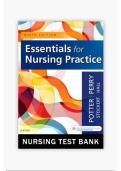 Test Bank - Essentials for Nursing Practice&comma; 9th Edition &lpar;Potter&comma; Perry&comma; 2019&rpar;&comma; Chapter 1-40 &vert; All Chapters