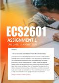 ECS2601 Assignment 1 Semester 2 Answers 2026 - Due 17 August 2026