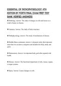 ESSENTIAL OF PATHOPHYSIOLOGY 4TH EDITION BY PORTH FINAL EXAM PREP TEST BANK VERIFIED ANSWERS