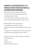 ESSENTIAL OF PATHOPHYSIOLOGY 4TH EDITION BY PORTH MASTER TEST BANK ALL CHAPTERS REVIEW QUESTIONS