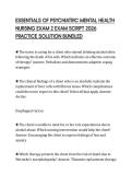ESSENTIALS OF PSYCHIATRIC MENTAL HEALTH NURSING EXAM 2 EXAM SCRIPT 2026 PRACTICE SOLUTION BUNDLED
