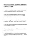 FISDAP EMT CARDIOLOGY FINAL PAPER 2026 FULL STUDY GUIDE