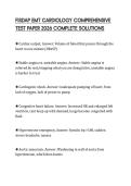FISDAP EMT CARDIOLOGY COMPREHENSIVE TEST PAPER 2026 COMPLETE SOLUTIONS