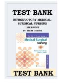 Test Bank for Introductory Medical-Surgical Nursing 12th Edition by Timby Smith&comma; All Chapters 1-72 Covered&comma; A&plus; guide&period;
