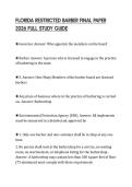 FLORIDA RESTRICTED BARBER FINAL PAPER 2026 FULL STUDY GUIDE