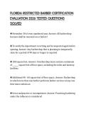 FLORIDA RESTRICTED BARBER CERTIFICATION EVALUATION 2026 TESTED QUESTIONS SOLVED
