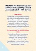 &lpar;MB&rpar; ASCP Practice Exam &vert; &lpar;Latest 2026&sol;2027 Update&rpar; 160 Questions & Answers &vert; Grade A &vert; 100&percnt; Correct 