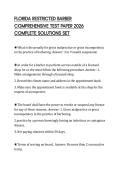 FLORIDA RESTRICTED BARBER COMPREHENSIVE TEST PAPER 2026 COMPLETE SOLUTIONS SET
