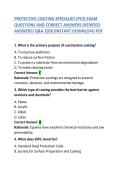 Protective Coating Specialist &lpar;PCS&rpar; Certification Exam Practice Questions with Correct Answers