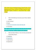 NSG 5140 Advanced Pathophysiology Final Practice Exam Questions and Correct Answers &lpar;Verified Answers&rpar; Latest 2026&sol;2027 Update &vert; Graded A&plus; &vert; Guaranteed Pass - South College