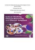 Test Bank for Critical Thinking Clinical Reasoning and Clinical Judgment&colon; A Practical Approach 7th Edition by Rosalinda Alfaro-LeFevr &vert;All Chapters &vert;Q&A Verified &vert; Grade A&plus; Assured &vert;ISBN 9798364468789