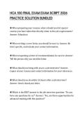 HCA 100 FINAL EXAM EXAM SCRIPT 2026 PRACTICE SOLUTION BUNDLED