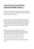 HESI CAT EXAM ACTUAL PAPER 2026 QUESTIONS ANSWERS GRADED A&plus;