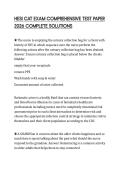 HESI CAT EXAM COMPREHENSIVE TEST PAPER 2026 COMPLETE SOLUTIONS