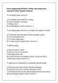 Power engineering 4B Book 2 Pumps and compressors Questions With Complete Solutions