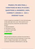 PN4003 &vert; PN 4003 FINAL &vert; VARIATIONS IN HEALTH EXAM &vert; QUESTIONS & ANSWERS &vert; 100&percnt; CORRECT &vert; GRADE A &ndash; SCC &vert; 2026&sol;2027 Guide