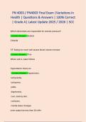 PN 4003 &sol; PN4003 Final Exam &vert;Variations in Health &vert; Questions & Answers &vert; 100&percnt; Correct &vert; Grade A&vert; Latest Update 2025 &sol; 2026 &vert; SCC