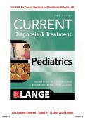 Test Bank &ndash; Current Diagnosis and Treatment&colon; Pediatrics &lpar;24th Edition&rpar; By William Hay &vert; All Chapters Covered &vert; Rated A&plus; &vert; Latest 2024 Edition