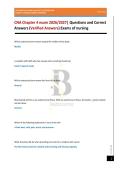 CNA Chapter 4 exam 2026&sol;2027&vert; Questions and Correct Answers &lpar;Verified Answers&rpar; Exams of nursing