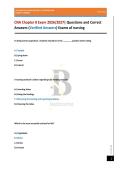 CNA Chapter 8 Exam 2026&sol;2027&vert; Questions and Correct Answers &lpar;Verified Answers&rpar; Exams of nursing