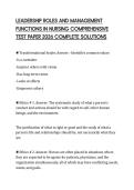 LEADERSHIP ROLES AND MANAGEMENT FUNCTIONS IN NURSING COMPREHENSIVE TEST PAPER 2026 COMPLETE SOLUTIONS