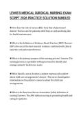 LEWIS&rsquo;S MEDICAL SURGICAL NURSING EXAM SCRIPT 2026 PRACTICE SOLUTION BUNDLED