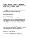 LEWIS&rsquo;S MEDICAL SURGICAL NURSING FINAL PAPER 2026 FULL STUDY GUIDE