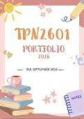 TPN2601 Assignment 50 Portfolio 2026 DISTINCTION Due September 2026